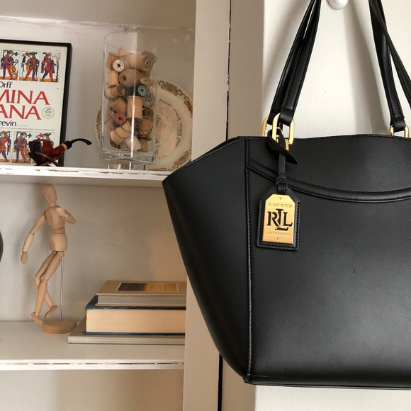 Lauren Ralph Lauren Handbags - RLL • Black Modern Satchel